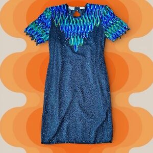 STÉNAY VINTAGE SEQUIN COCKTAIL DRESS